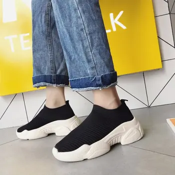 

2020 Spring and Autumn Women's Sneakers Thick Bottom Comfortable Fashion Vulcanized Shoes Casual Women's Sneakers