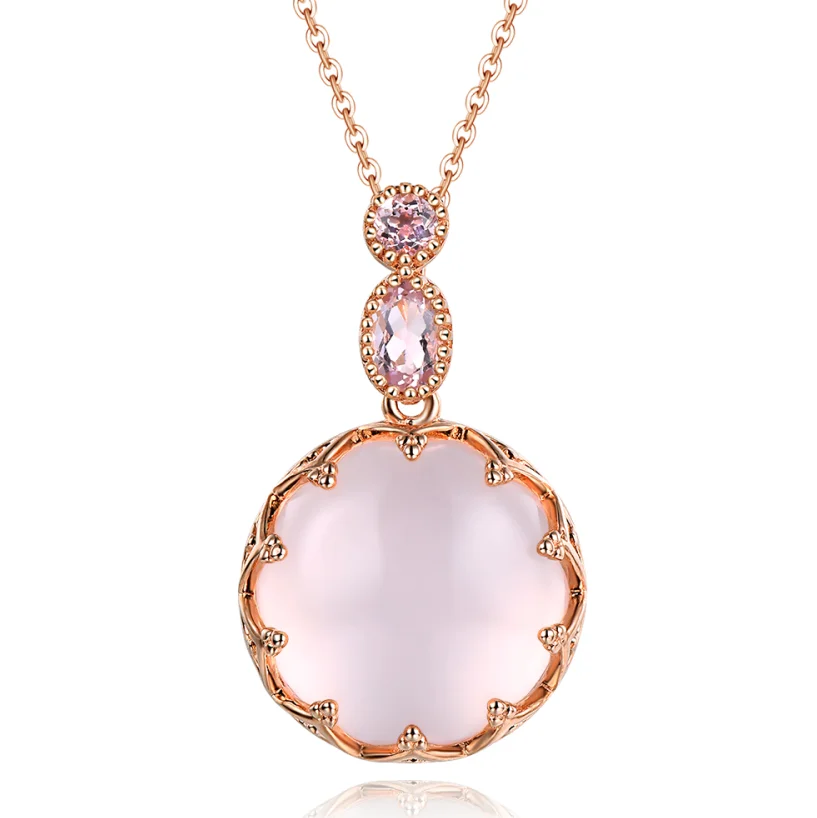 Details about   100% NATURAL 16X12MM PINK AMETHYST RARE GEMSTONE ROSE GOLD SILVER 925 PENDANT