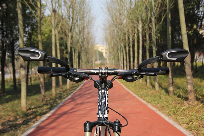 Велосипедное Зеркало с линзами из нержавеющей стали, руль MTB, боковое защитное зеркало заднего вида для шоссейного велосипеда, велосипедное гибкое зеркало заднего вида