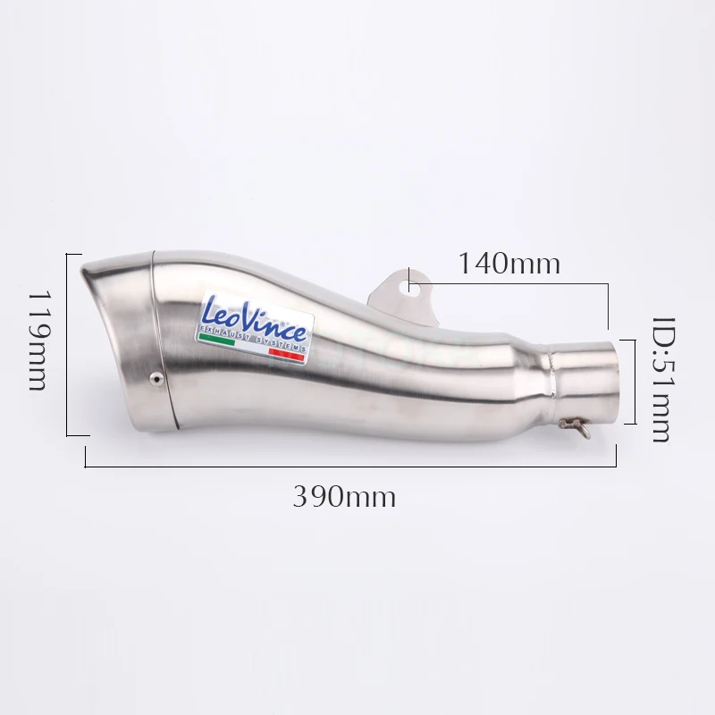 LeoVince выхлопная труба 51 мм на входе Универсальный CB1000R Ninjia650 GSR 600 YBR 125 R1 GSXR650 Z900 LC135 R3 R6 выхлопной трубы