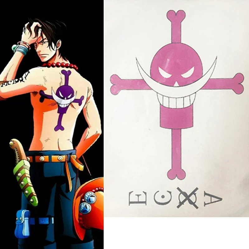 Trafalgar Law, Nami, and Portgas De Ace Tattoo Stickers - Waterproof Cosplay Props for Halloween DIY Accessories from ONE PIECE image 3