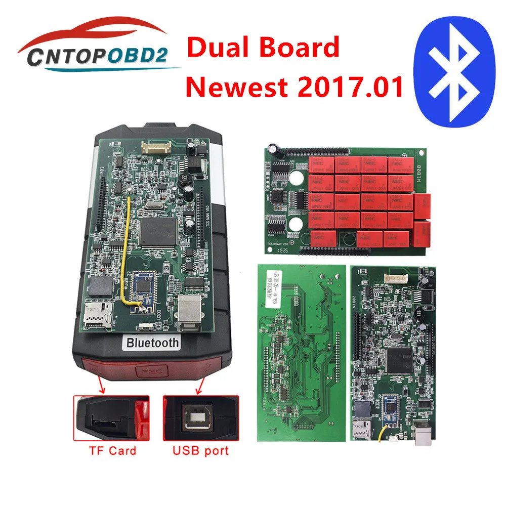 Двойная плата Real V9.0 Multidiag с Bluetooth Автомобильный Диагностический Инструмент TCS 2016 0