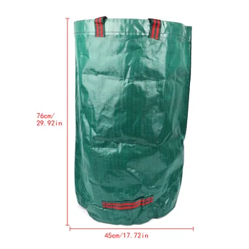

120L Heavy Duty Garden Waste Bag Reusable Rubbish Grass Refuge Sacks Green Color