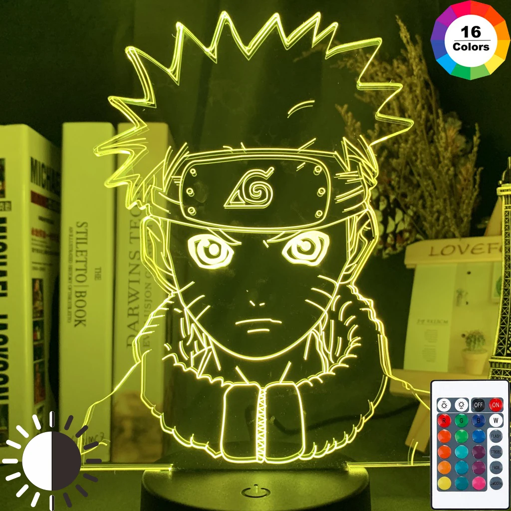 

Japanese Anime 3d Night Lamp Naruto Figure Atmosphere for Kids Child Bedroom Decor Color Changing Touch Sensor Led Night Light