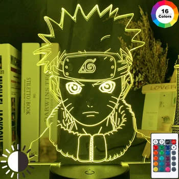 

Japanese Anime 3d Night Lamp Naruto Figure Atmosphere for Kids Child Bedroom Decor Color Changing Touch Sensor Led Night Light
