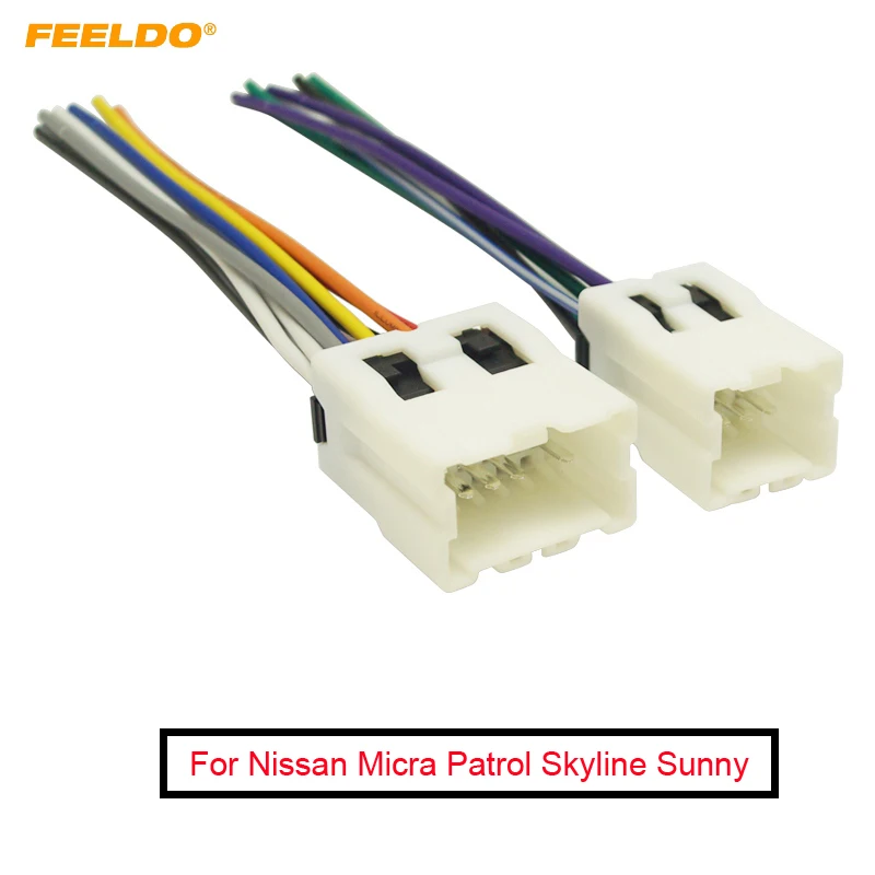 

FEELDO 5Pair Car Radio Audio Power Wiring Harness Adapter Plug For Old NISSAN Micra Patrol Skyline Sunny Primera #FD-2955