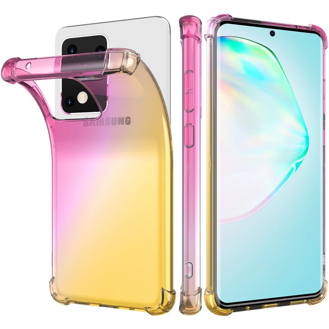 For Samsung Galaxy S20 Ultra 6.9 Inch Case Soft TPU Thicken Scratch Resistance Color Gradient Phone Back Cover Fast delivery |