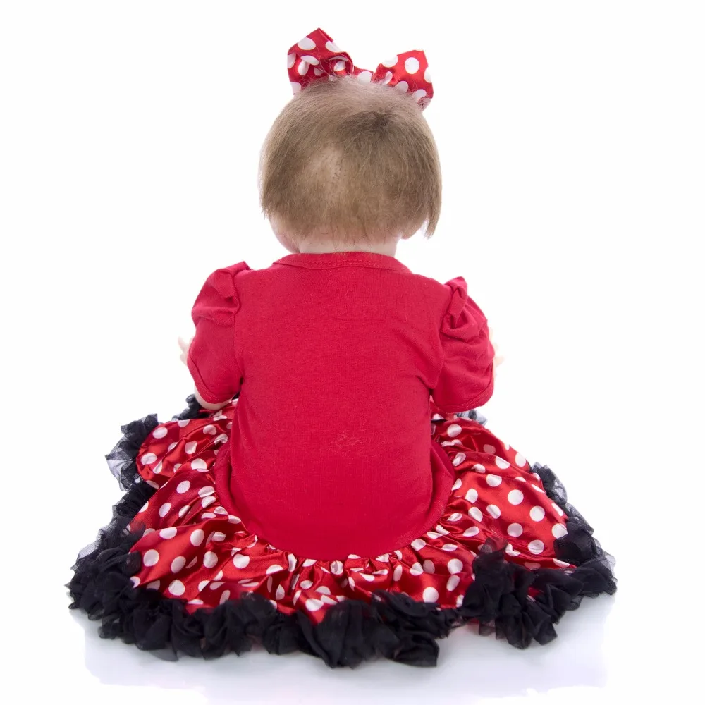 Лучший подарок на Рождество 3/4 силиконовая кукла реборн девочка Bebe ребенок Реалистичная живая принцесса для девочек Спящая кукла игрушка