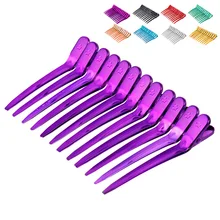 

12pcs Stainless Steel Reflective Duckbill Hair Clip Grip Hairdressing Clamp Hair Clip Hairdressing Styling Accessories Hairpin