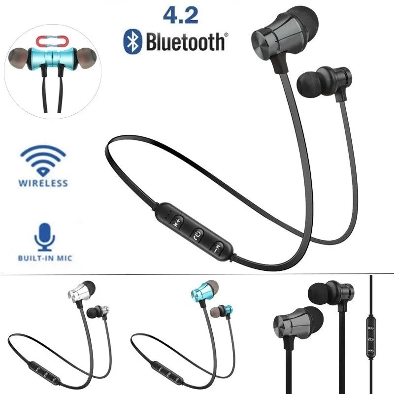 

Bluetooth 4.2 Earphone Magnetic Wireless Headphones Sport Stereo Headset Earbuds