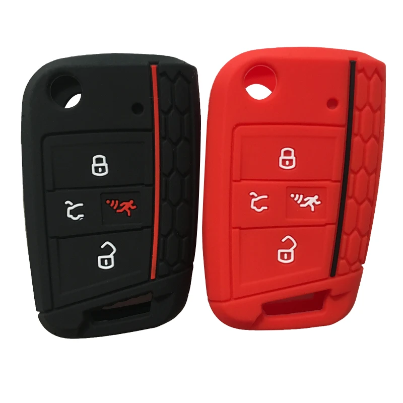 4 Кнопка чехол для ключа Volkswagen SEAT Ateca Leon Kodiaq Karoq Tiguan Octavia Polo Golf 7 MK7 брелок ключей