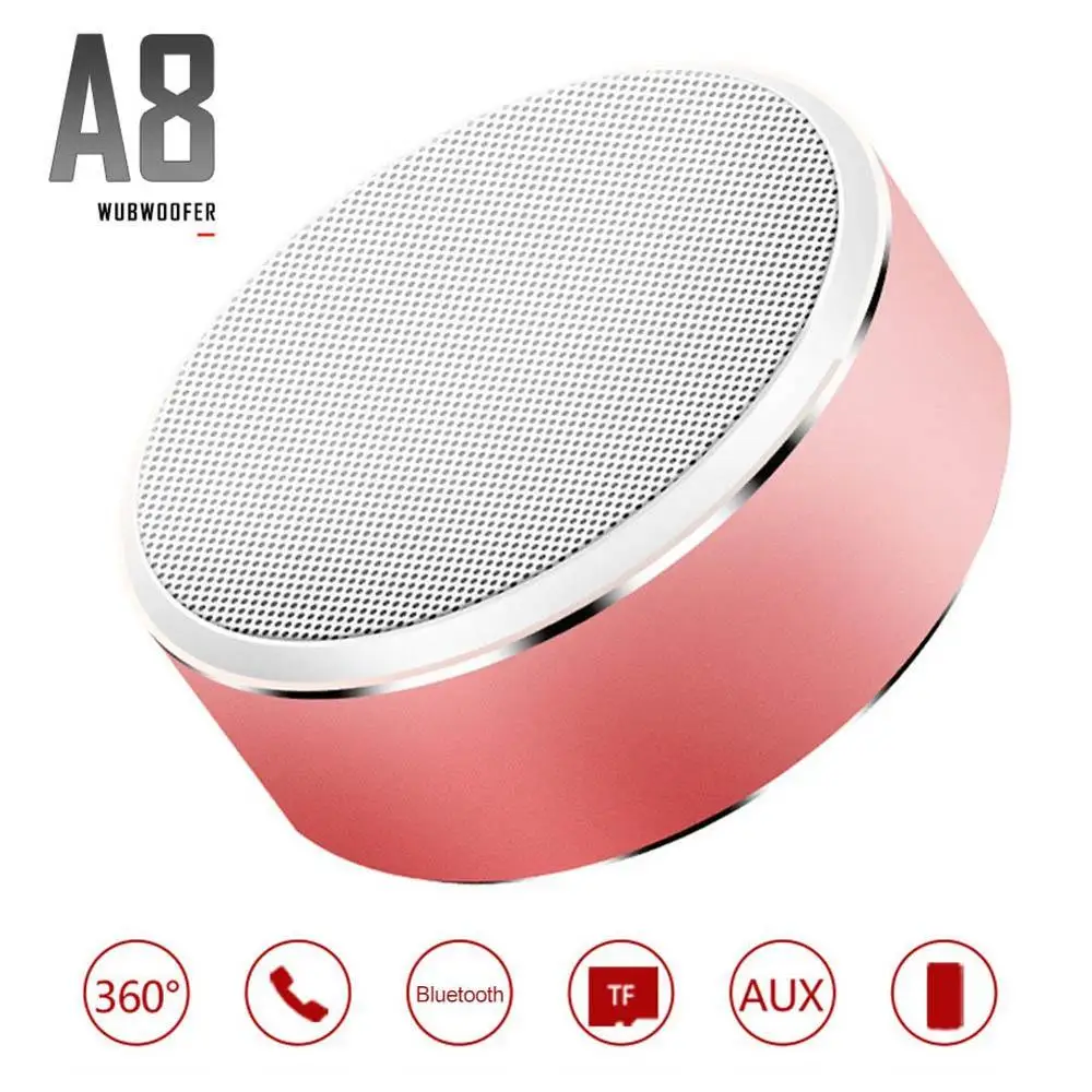 

A8 Wireless Bluetooth Speakers Portable Outdoor Handsfree Call speaker Mini Stereo speaker HD Sound Support FM Radio TF Card MP3