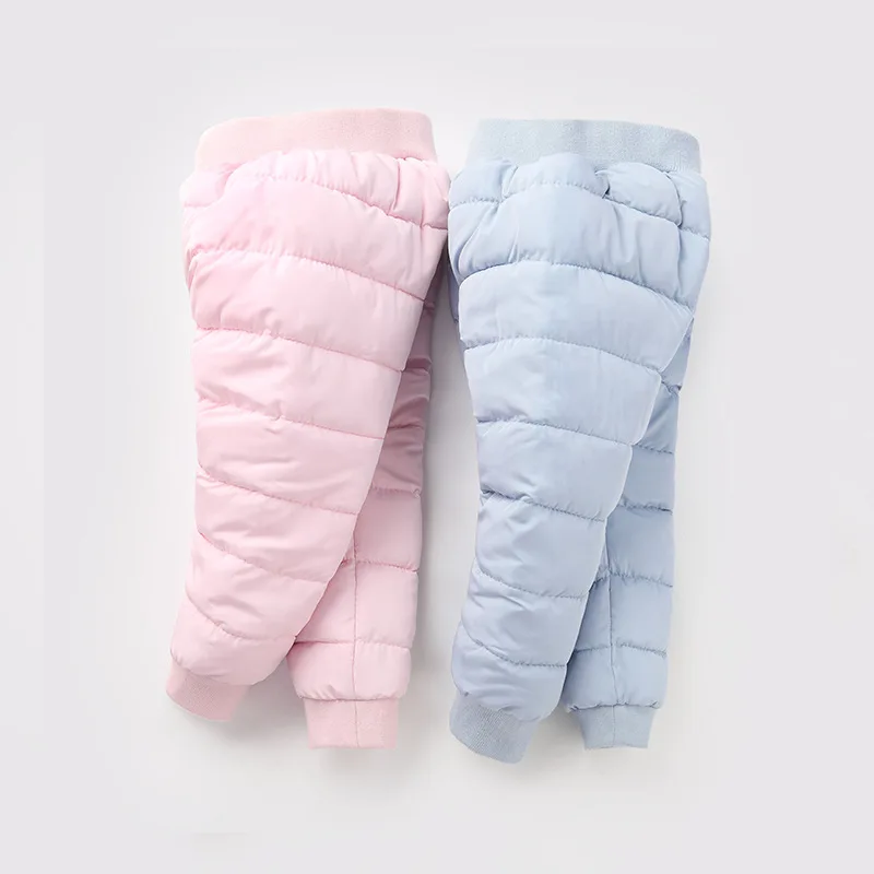 

2019 Winter Boys Pants Girls Leggings Children Kids Down Warm Trousers Soft Baby Pants for Girls Little Child Clothes