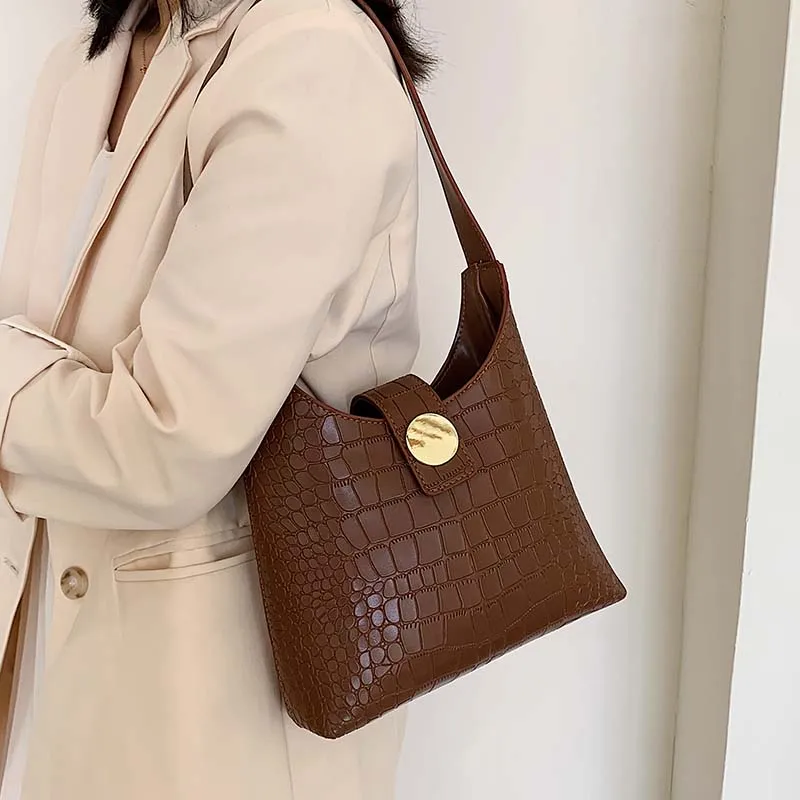 

Stone Pattern PU Leather Crossbody Bags For Women 2019 Small Handbags Simple Solid Color Totes Lady Hand Bag Phone Purses