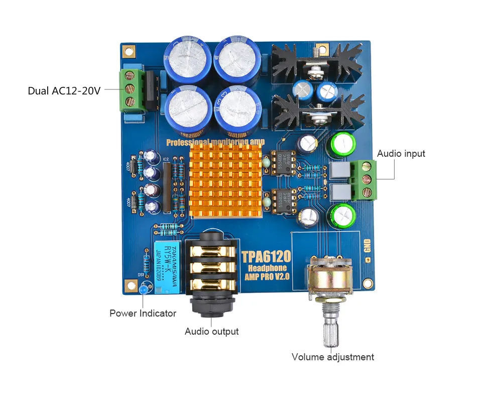 AIYIMA TPA6120A2 Headphone Amplifier Audio Board HiFi Fever Amplifiers Earphone Amp DIY For Home Theater Sound System