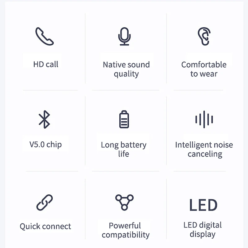 FLUXMOB Wireless Bluetooth 5 0 TWS Earphone Mini Mic in ear Earbuds With charge case HD call Sport Headset For all smart Phone