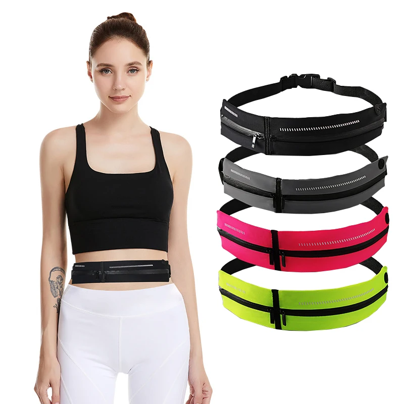 

Running Bag Outdoor Exercise Waist Bag Night Running Waist Bag Double Mouth Waist Bag Running Waterproof Invisible Belt