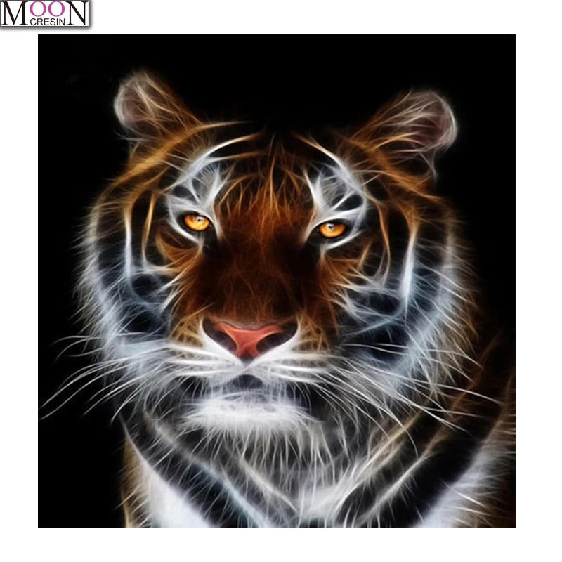 

MOONCRESIN 5D DIY Diamond Painting "Tiger Head " Full Square/Round Drill Embroidery Cross Stitch 5D Home Decor Gift with beads,