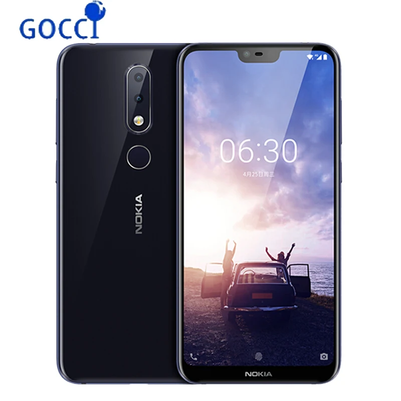 Nokia X6/6,1 плюс мобильный телефон 5,8 дюймов 18:9 FHD + безрамочный экран Snapdragon 636 Octa Core 3060 мАч 16.0MP + 5.0MP Камера функцией отпечатков пальцев (Fingerprint ID
