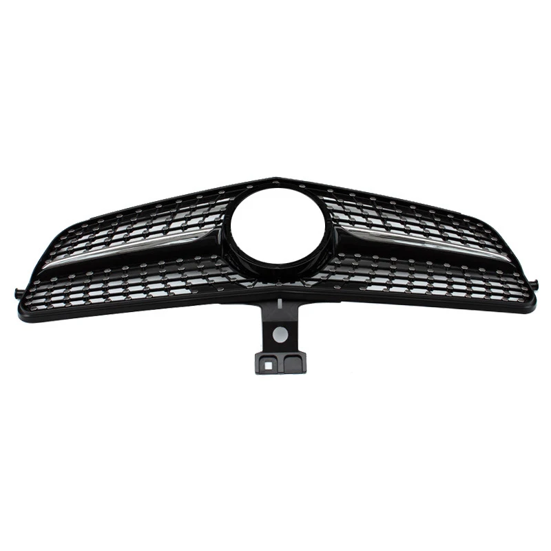 Front grill Diamond grille fit for Mercedes Ben C Class W204 C180 C200 C300 C250 C350 2007- with emblem Gloss/matte black