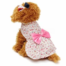Стиль кантри маленькое Цветочное платье для домашних животных розовый M