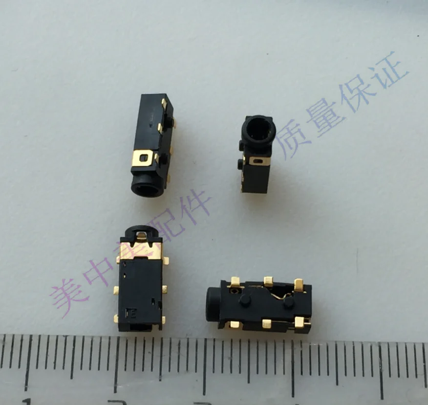 (5pcs) headphone socket 6pin 6-pin gold-plated 2.5mm port with column round on the board | Обустройство дома