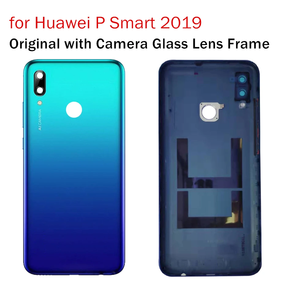 6,2" для huawei P Smart батарея задняя крышка стекло задняя крышка корпус Дверь Объектив камеры P Smart запасные части