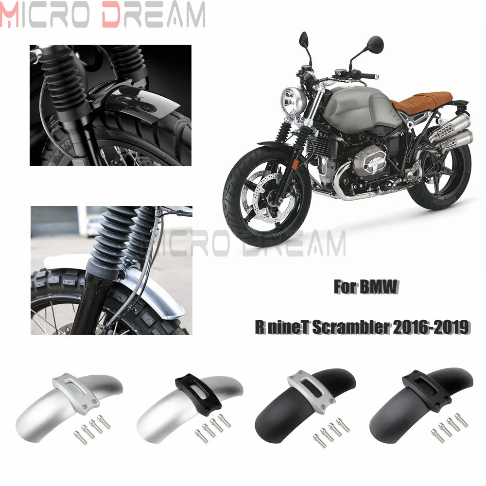 

Motorcycle Aluminum Front Wheel Fender Mudguard w/ Fork Stabilizer For BMW R9T R NINE T R nineT Scrambler 2018 2019