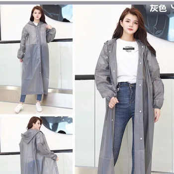 

Lightweight Overall Ladies Hooded Rain Coat Unisex Portable Raincoat Raincoats Long Women Impermeable Camping Rain Suit L