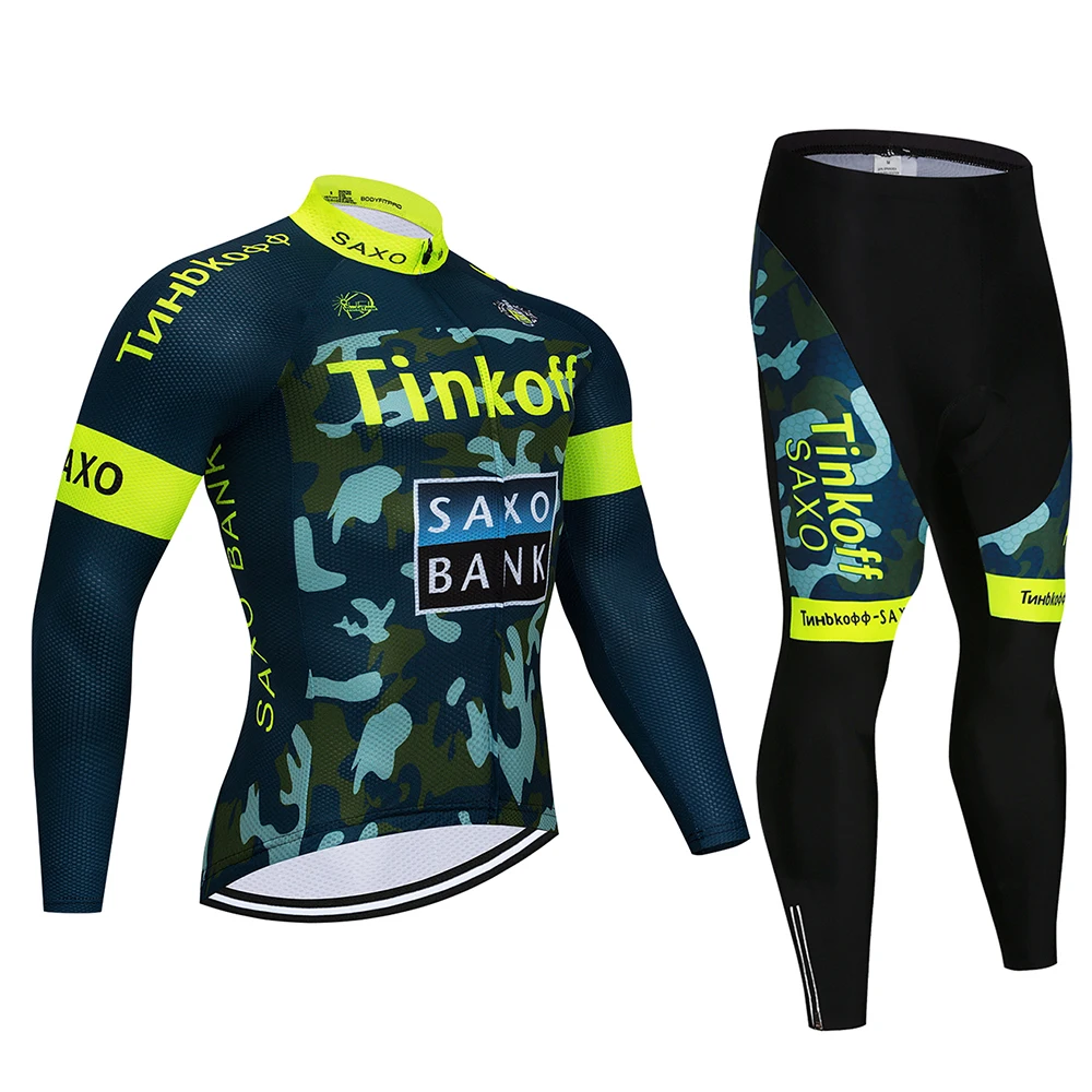 Tinkoff велокофты с длинным рукавом, комплекты велосипедной одежды, одежда для велоспорта, Roupa Ropa De Ciclismo, комплект велосипедной одежды - Цвет: Long suit