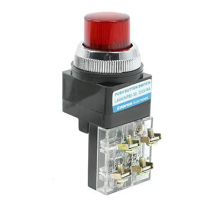 

Red Cap 1NC 1NO 6-Terminal NPB-30 Maximum 600V Botton Switch 6A AC 220V