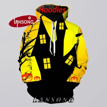 

new winter 3d print halloween hoodies harajuku sweashirts/pants jacket men short homme clothes men hip hop streetwears trousers