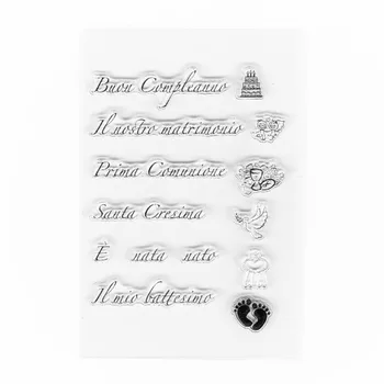 

Italian quote clear stamps transparent silioce rubber stamps for scrapbooking