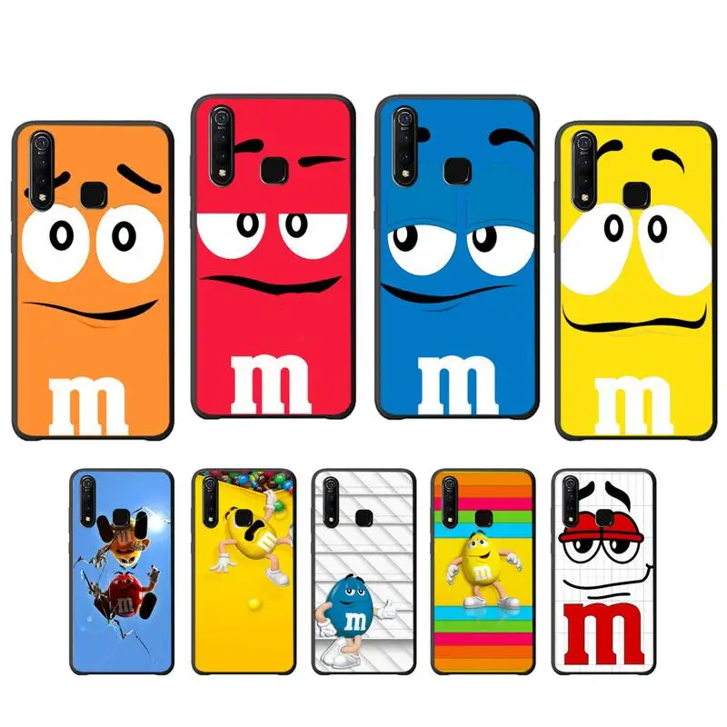 Силиконовый черный чехол M &amp Ms шоколадного цвета для Vivo U3x Y11 Y12 Y19 Y81 Y91C V9 V17 V15 Pro |
