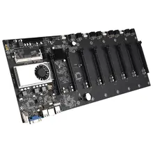 BTC-37 mineração placa-mãe cpu conjunto 8 mineiro placa de vídeo slot ddr3 adaptador memória integrado vga interface baixo consumo energia