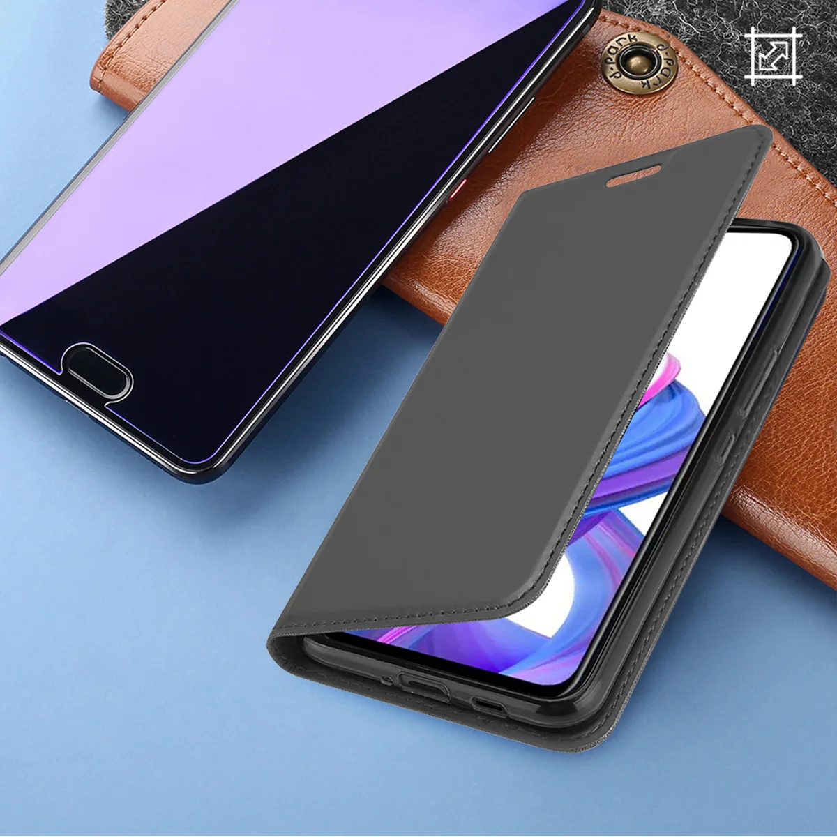 For Huawei Honor 9x Luxury Flip Leather Case Slim Book Design Shockproof Magnetic Protective Stand Cover with Card Slot Fundas | Мобильные