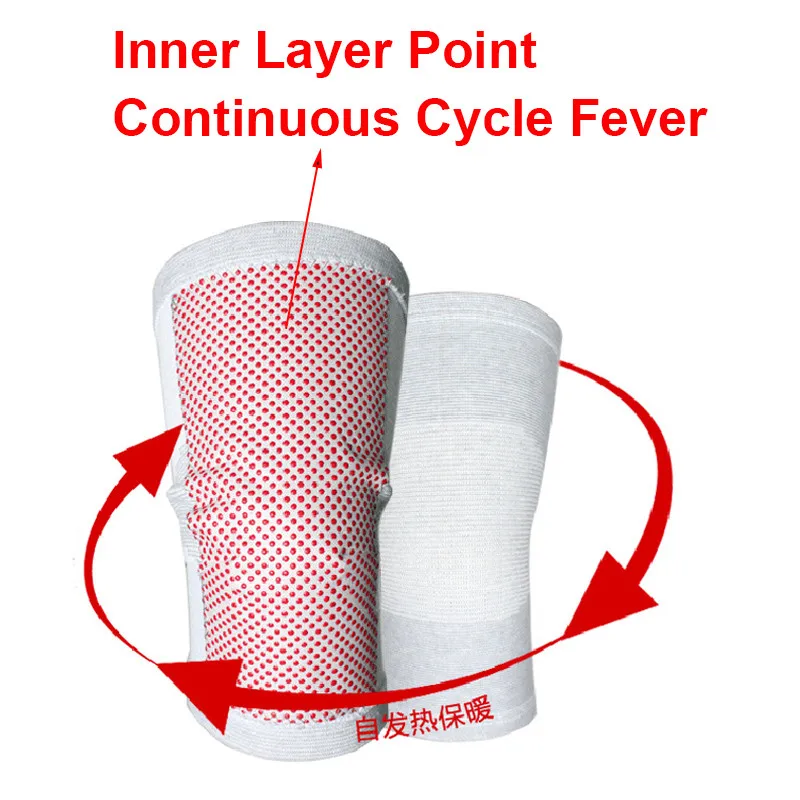 1 Pair Kneepad Tourmaline Self Heating Support Knee Pads Knee Brace Warm For Arthritis Joint Pain Relief And Injury Recovery
