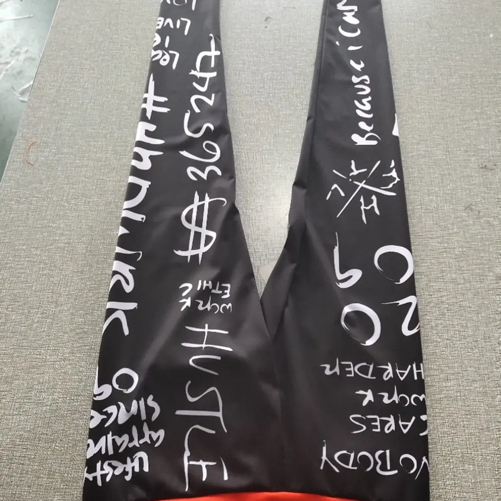 Women Comfortable Breathable Yoga Pants Digital Letter Printing Leggings Women'S Sports Yoga Fitness Pants