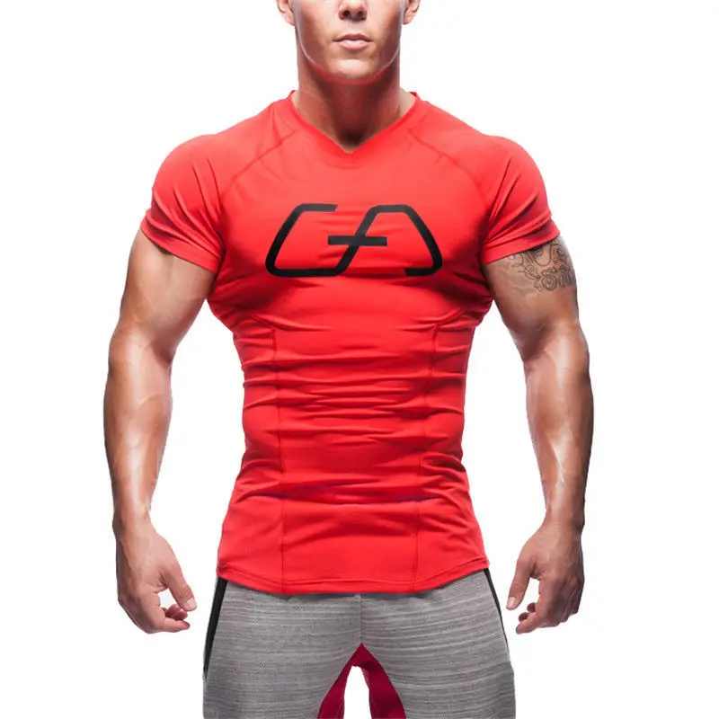 

2019 Men Casual Slim Fit Short Sleeve T-shirt Men's Sports Quick-drying T-shirt
