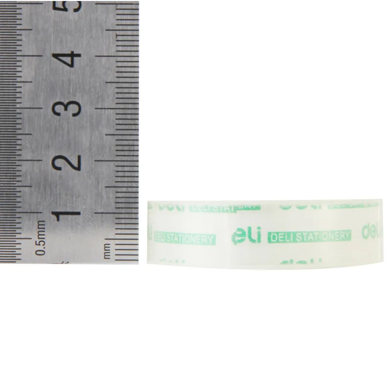 Deli 30011 Transparent Tape Small Adhesive Tape 1. 2cm X 14y with Glue Japanese Paper Adhesive Tape Promotion