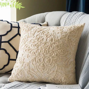 

Nordic Style Cotton Pillowcase Cotton Rope Embroidered Home Almohada Funda 50*50cm Decorative Pillow Pillowcase For Cover
