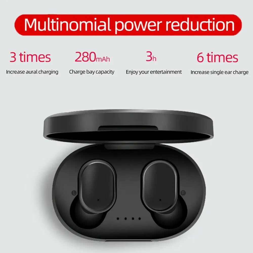 A6S TWS Mini Earbuds Bluetooth 5 0 Earphone For Xiaomi For Redmi Wireless 5 0 TWS Earphones with Microphone Handsfree For iPhone