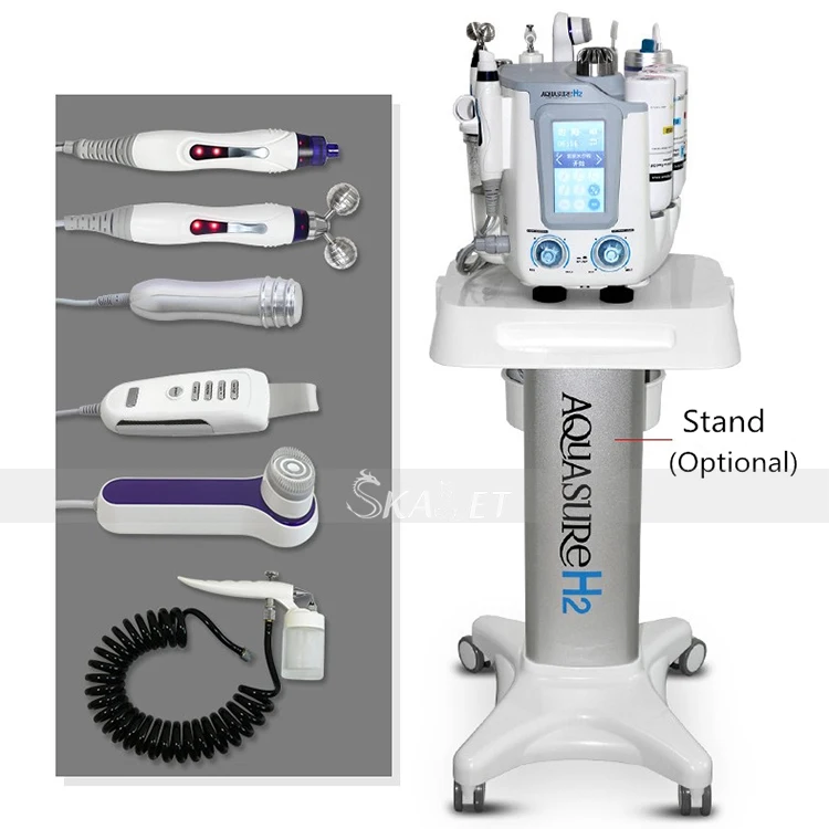 

Multifunction Hydra Dermabrasion Water Spray diamond peeling RF Ultrasonic lifting Vacuum Face Cleaning Oxygen Jet Peel Machine