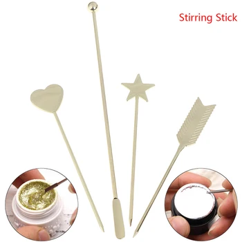 

Nail Art Stirring Rod Tools Stainless Steel Gel Spoon Spatula Pin Star Dotting Embossed Pen Manicure
