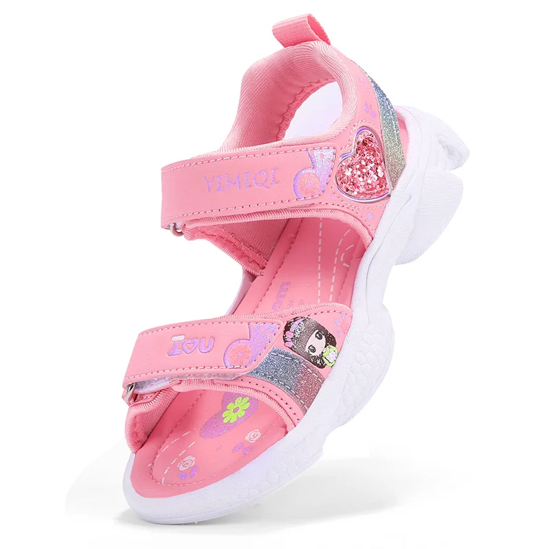 ULKNN Girls Summer Sandals 2020 Fashion Big KIDS Princess Shoe Children Soft-Sole Korean-style Little Girl CHILDREN'S Shoes