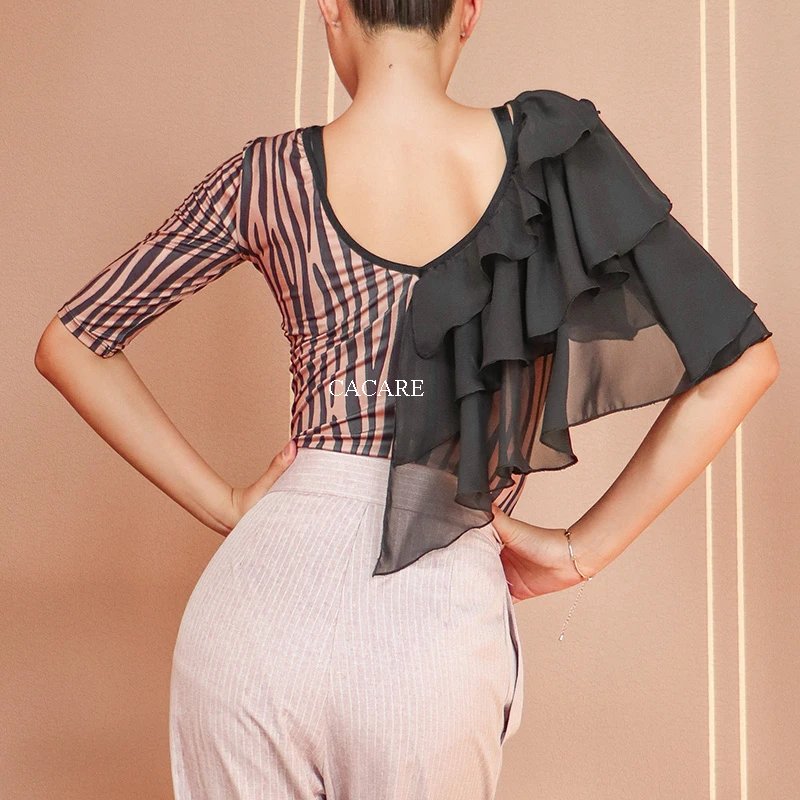 Tops Bodysuit for Latin Ballroom Urban Dance Wear Suit Waltz Adult Modern Dresses Standard Korean Stage Costume Women 0674