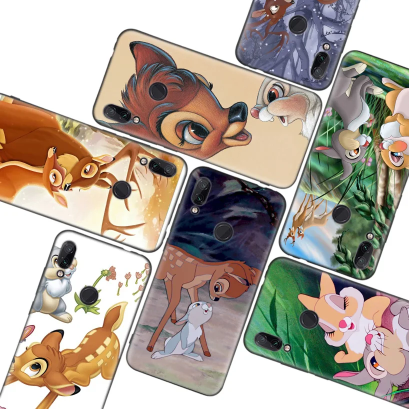 

Bambi Thumper Black Case for Xiaomi Redmi Note 8 7 7S 7A 6 S2 GO K20 Pro + 6A Mi 6X 5X A1 CC 9 8 Soft Phone Case