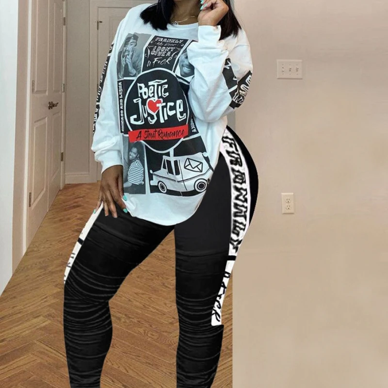 2 Two Piece Set Women Tracksuit Dashiki Africa Clothing African Clothes Plus Size Outfits Tops +Pants Sweat Suit Matching Sets |