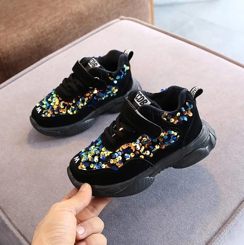 Autumn Winter Kids Original Casual Shoes Leather Children Running Shoes Comfortable Sports Shoes Outdoor Mesh Boys Girl Sneakers