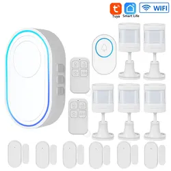Tuya Wifi Smart Home Security Alarm System 433MHz Frequency EV1527 Encoding Wireless Doorbell Level 5 volume 58 Ringtones Kit